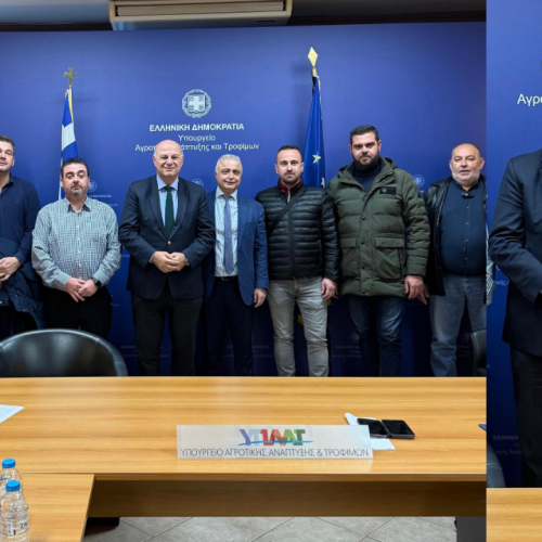 ΕΠΟΙΚΟΔΟΜΗΤΙΚΗ ΣΥΝΑΝΤΗΣΗ ΕΡΓΑΣΙΑΣ ΜΕ ΤΟΝ ΥΠΟΥΡΓΟ ΑΓΡΟΤΙΚΗΣ ΑΝΑΠΤΥΞΗΣ ΚΑΙ ΤΡΟΦΙΜΩΝ Κ. ΚΩΣΤΑ ΤΣΙΑΡΑ ΚΑΙ ΕΚΠΡΟΣΩΠΟΥΣ ΤΟΥ ΑΓΡΟΤΙΚΟΥ ΚΟΣΜΟΥ.