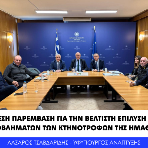 ΤΣΑΒΔΑΡΙΔΗΣ : ΑΜΕΣΗ ΠΑΡΕΜΒΑΣΗ ΓΙΑ ΤΗ ΒΕΛΤΙΣΤΗ ΕΠΙΛΥΣΗ ΤΩΝ ΠΡΟΒΛΗΜΑΤΩΝ ΤΩΝ ΚΤΗΝΟΤΡΟΦΩΝ ΤΗΣ&nbsp;ΗΜΑΘΙΑΣ
